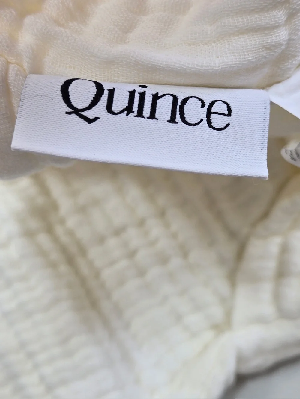 NWT QUINCE Organic Cotton Gauze Dream Quilt Set King/Cal King Ivory 0716